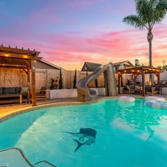 Resort-Style Pool Retreat | Home Gym + Hot Tub
